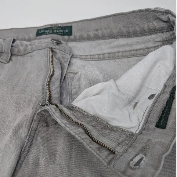 Lauren Jeans Co. W6 Y2K Gray Wash Straight Leg Vintage Denim Jeans - Picture 8 of 15